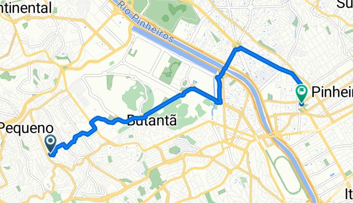 Avenida José Joaquim Seabra, São Paulo a Ciclovia da Avenida Faria Lima, São Paulo