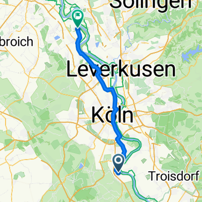 Bahnhofstraße, Wesseling nach Schloßstraße, Dormagen