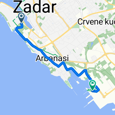 Ulica Elizabete Kotromanić, Zadar to Kod Svetog Ante, Preko