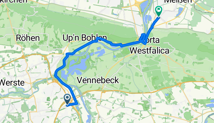 Im Kerksiek, Bad Oeynhausen nach Meißener Straße, Porta Westfalica