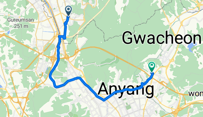 시흥동, 서울특별시에서 갈현동, 과천시까지