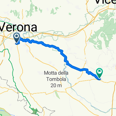 Strada delle Trincee, Verona a SP 90 dir, Montagnana