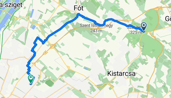 Route from Mogyoród