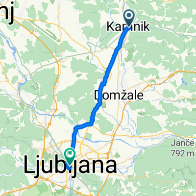 Tomšičeva ulica, Kamnik nach Center, Ljubljana