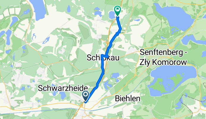 Ruhlander Straße nach Hauptstraße 2A