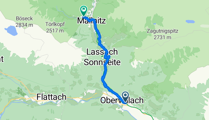 Obervellach to Mallnitz