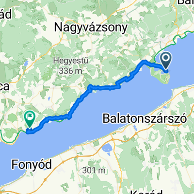 Csokonai utca 55–57., Tihany to Kápolnavölgyi út 25., Badacsonytomaj