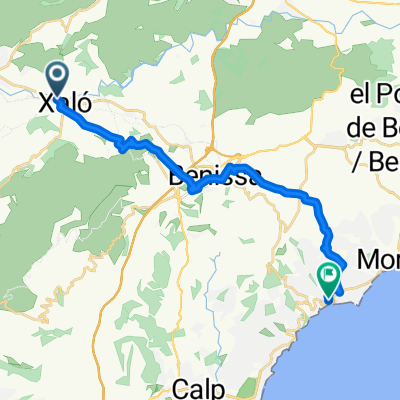 Camí Tarafa, Xaló to Carrer Manta, Benissa