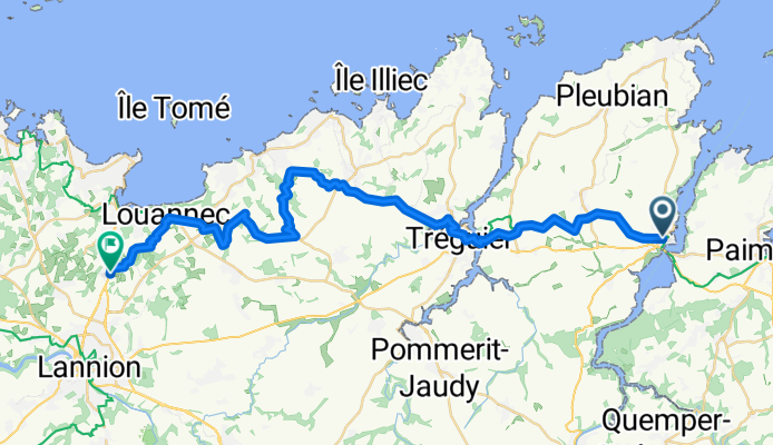 Rue Saint-Christophe nach Route de Perros