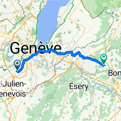 Chemin du Pont-du-Centenaire, Plan-les-Ouates à Chemin Lapraz, Cranves-Sales