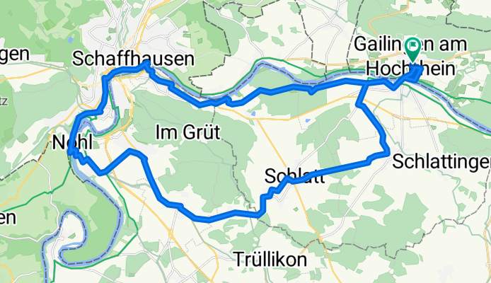 Route in Gailingen am Hochrhein