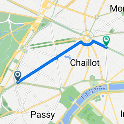 Boulevard Flandrin, Paris à Rue Quentin Bauchart, Paris