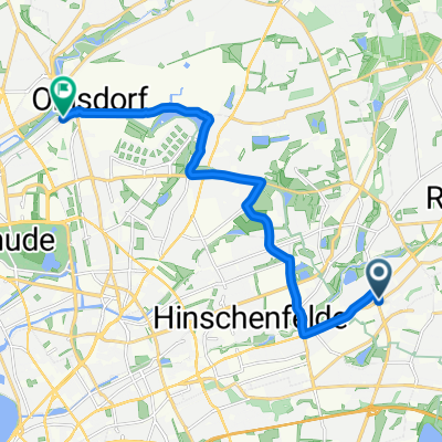 Tonndorfer Hauptstraße, Hamburg nach Alsterdorfer Straße, Hamburg