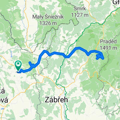 Bystřec - Suchý vrch - Dlouhé stráně a zpět