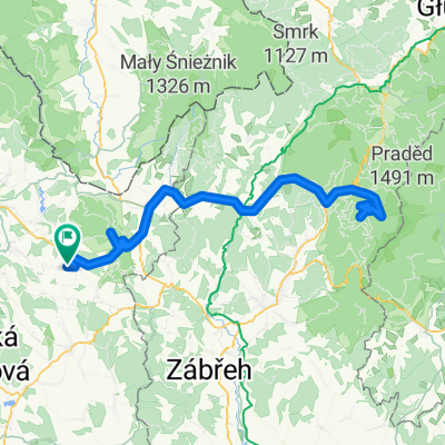 Bystřec - Suchý vrch - Dlouhé stráně a zpět