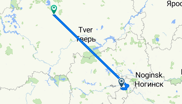 ΡΠ»ΠΈΡΠ° ΠΠ²ΠΎΡΡΠΊΠΈΠ½Π°, Moscow to Spirovsky District