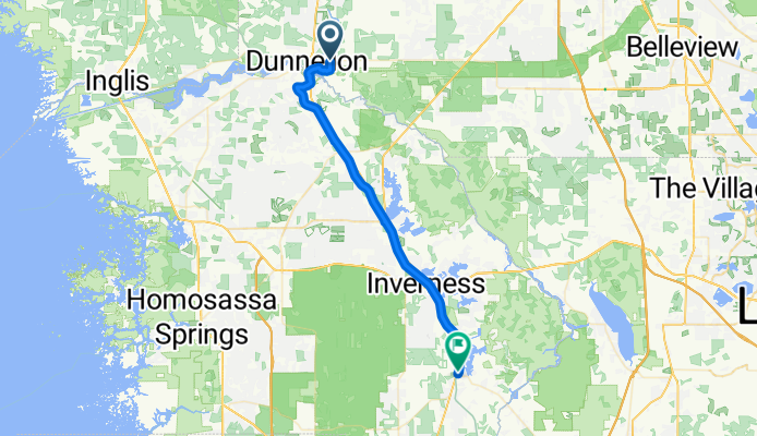 Dunnellon to E Levy Ct, Floral City