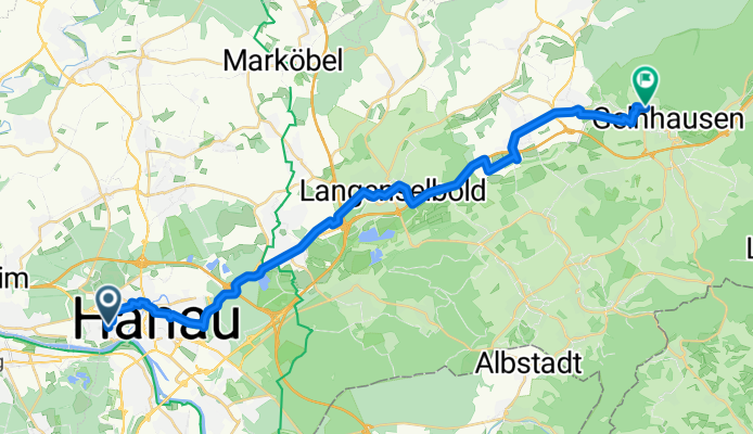 Kehler Straße, Hanau nach Herzbachweg, Gelnhausen