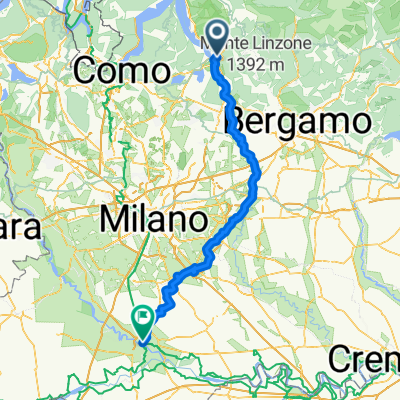 Via Belfiore, Lecco nach Corso Strada Nuova, Pavia