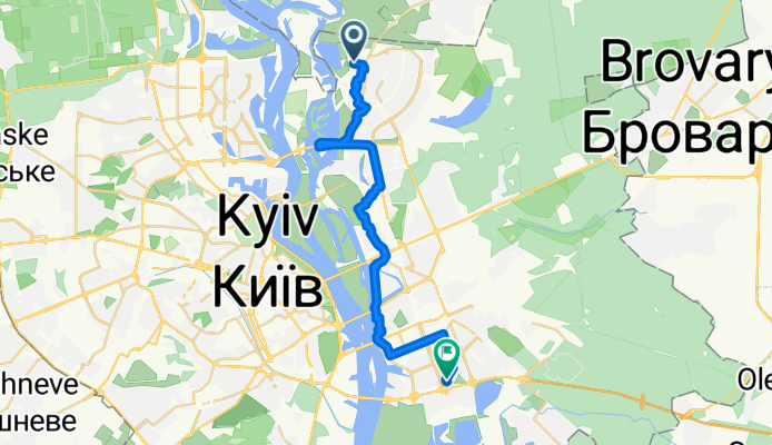 Route in Kyiv