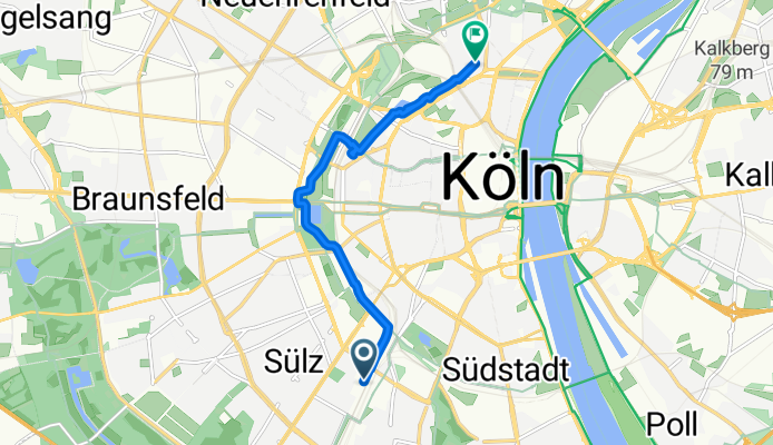 Rhöndorfer Straße, Köln nach Balthasarstraße, Köln