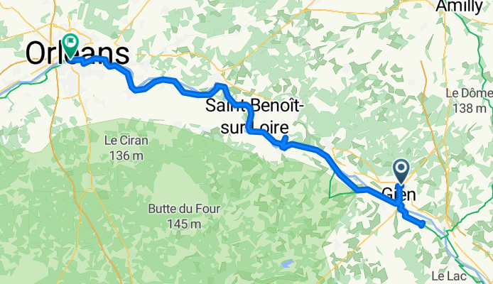 Rue de la Bosserie, Gien nach Quai St-Laurent, Orléans