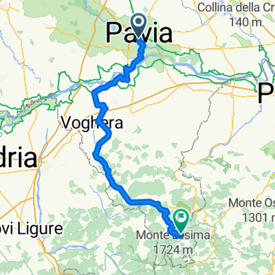 Corso Strada Nuova, Pavia nach SP 89, Brallo di Pregola