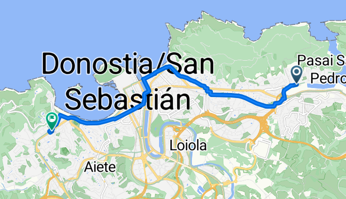 Pasai Trintxerpe, Pasaia to Guridi Musikaria Kalea, Donostia / San Sebastián