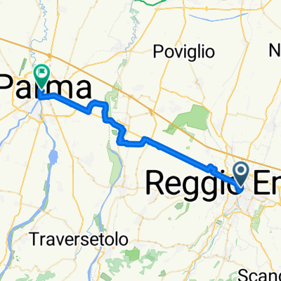 Piazza Camillo Prampolini, Reggio nell'Emilia nach Strada della Repubblica, Parma