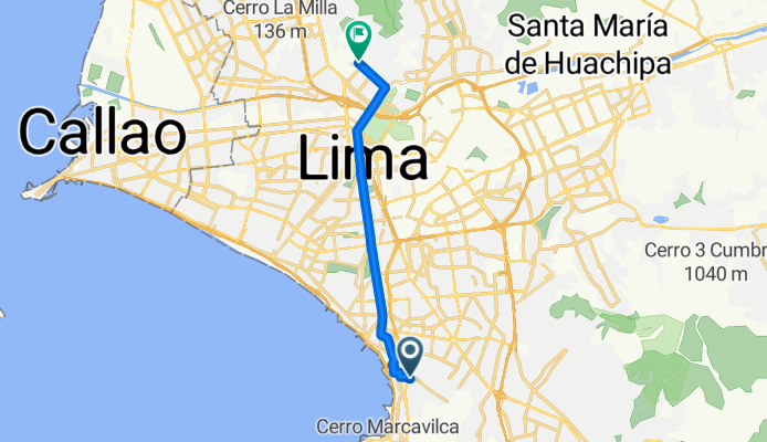 De Luna Pizarro a Avenida Samuel Alcázar SN