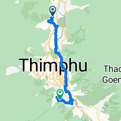Dechen Zur Lam 13 NW, Thimphu to Bangdu Lam SW, Thimphu