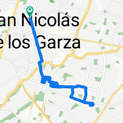 Calle General Licenciado Ramón Treviño, San Nicolás de los Garza a Calle General Licenciado Ramón Treviño, San Nicolás de los Garza