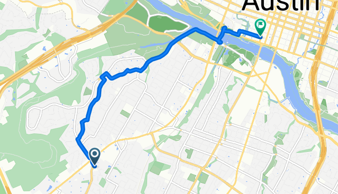 Lightsey Rd, Austin a W Cesar Chavez St, Austin