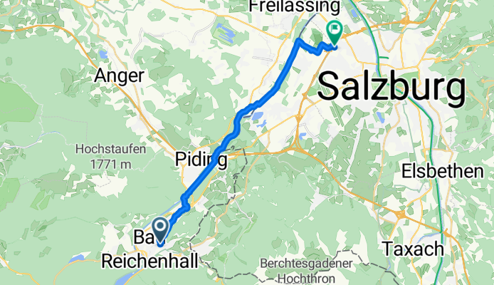 Baderstraße, Bad Reichenhall nach Europastraße, Salzburg