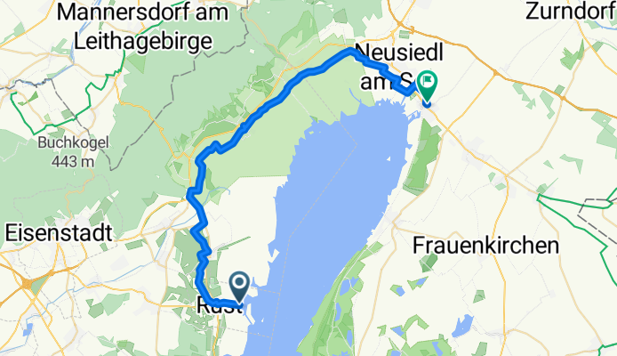 Ruster Bucht, Freistadt Rust nach Triftstraße, Weiden am See