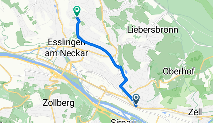 Route in Esslingen am Neckar