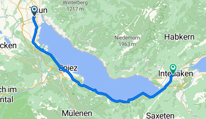 Route nach Interlaken