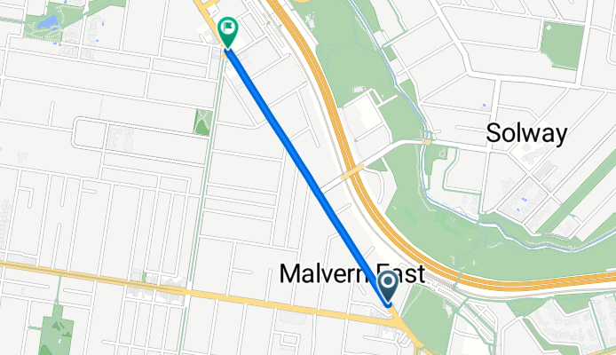 Route in Malvern East