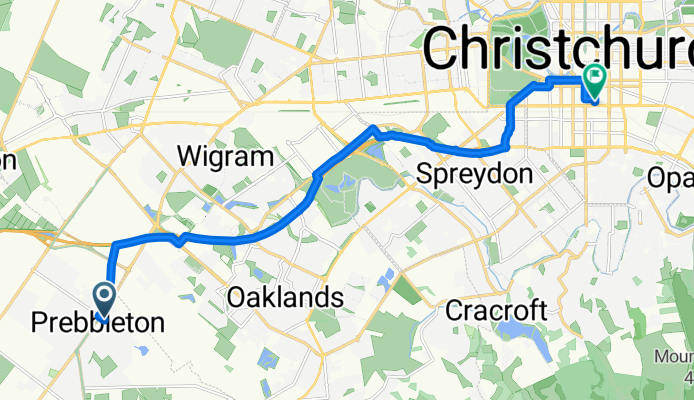 Stationmasters Way, Prebbleton to Pilgrim Pl, Christchurch