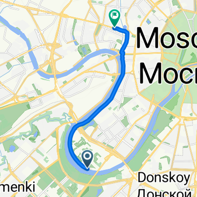 Район Хамовники, Москва до улица Красная Пресня, Москва