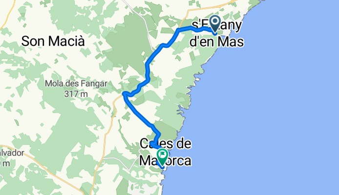 Passeig de s'Estany d'en Mas, Manacor to Carrer de la Cala Domingos, Manacor