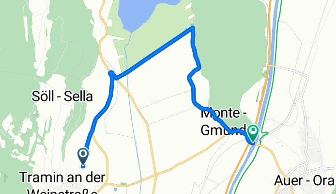 Kaltererseestraße, Tramin an der Weinstraße nach Laimburg, Auer