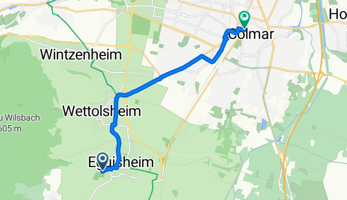 Rue du Bassin, Eguisheim to Rue des Clefs, Colmar