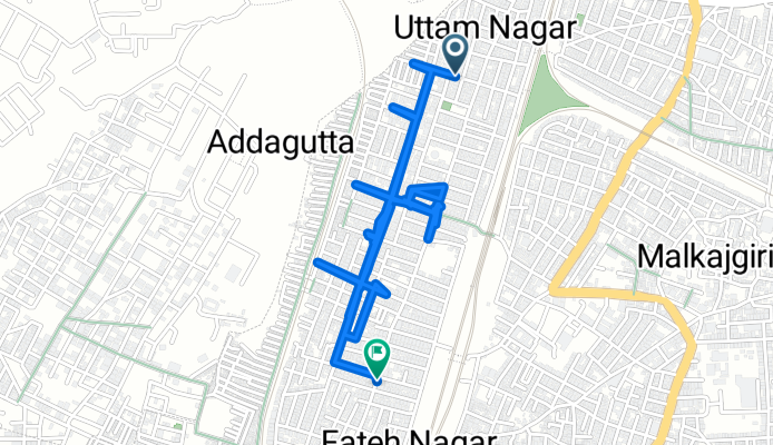 Dayanand Nagar Road 20-145 to Pilot Raj Kumar Road