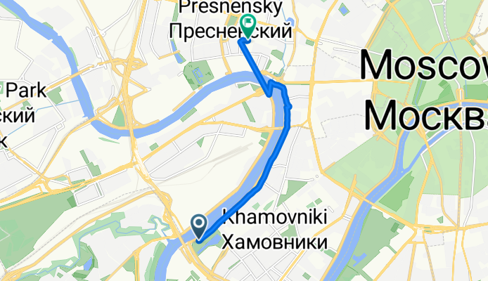 Район Хамовники, Москва до Большой Предтеченский переулок, Москва