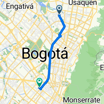 Calle 114a # 56-44 to Calle # 32-86