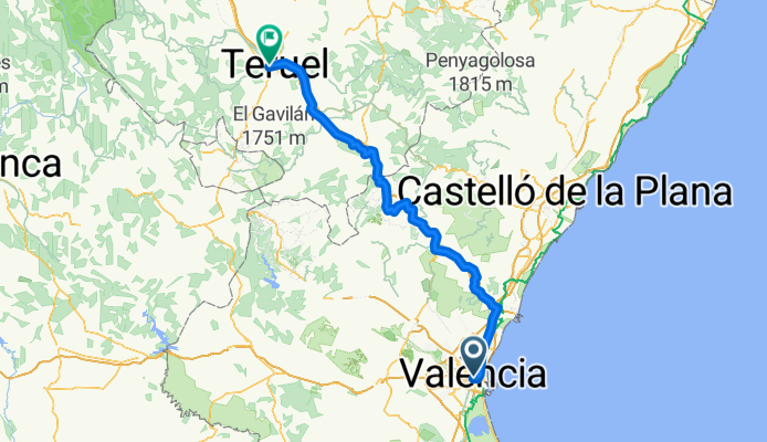 Route to Teruel
