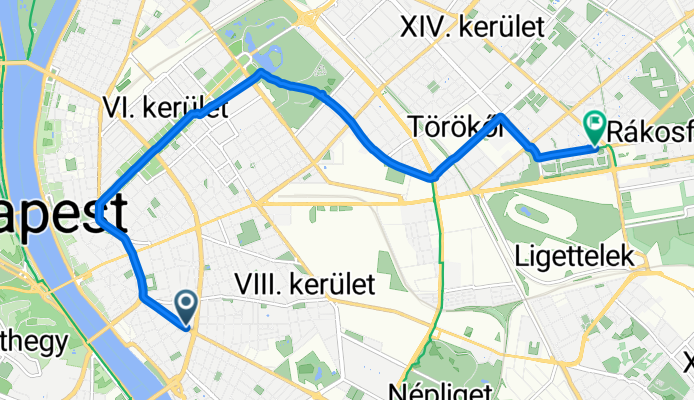 District VIII, Budapest to Örs vezér tere, Budapest