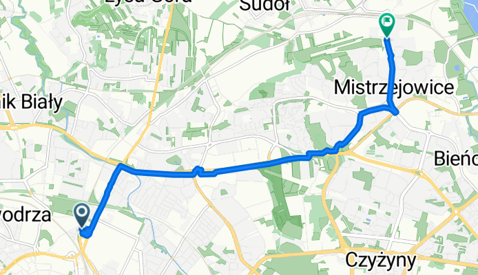 aleja Listopada do osiedle Piastów