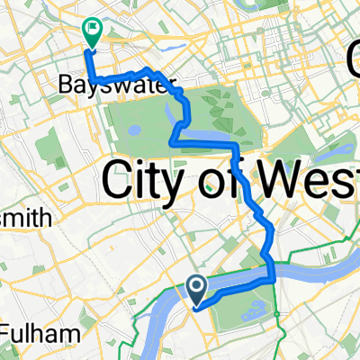 Elcho Street, London to Durham Terrace, London